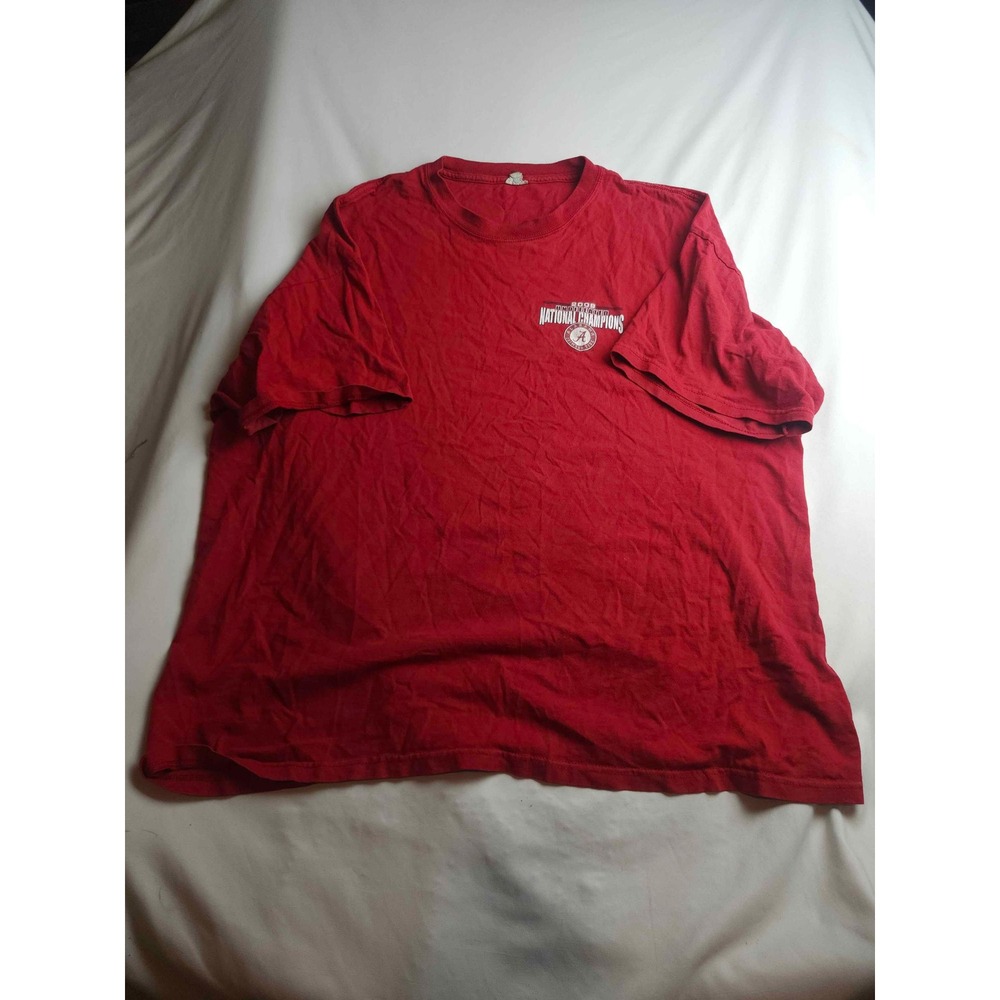 Alabama Crimson Tide 2009 Undefeated National Champions Red T-Shirt Mens XL